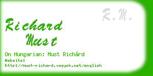 richard must business card