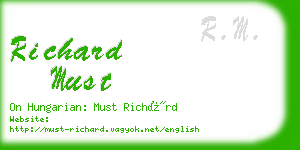 richard must business card